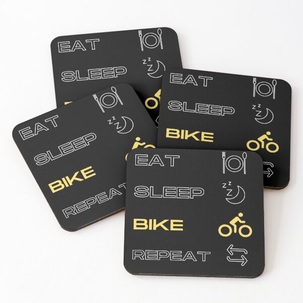 Item preview, Biking, MTB | Eat. Sleep. Bike. Repeat. (yellow) designed and sold by Cisco29.