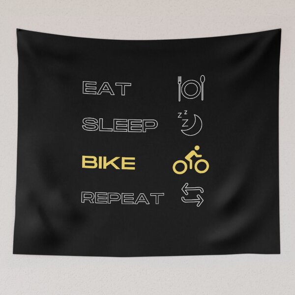 Item preview, Biking, MTB | Eat. Sleep. Bike. Repeat. (yellow) designed and sold by Cisco29.