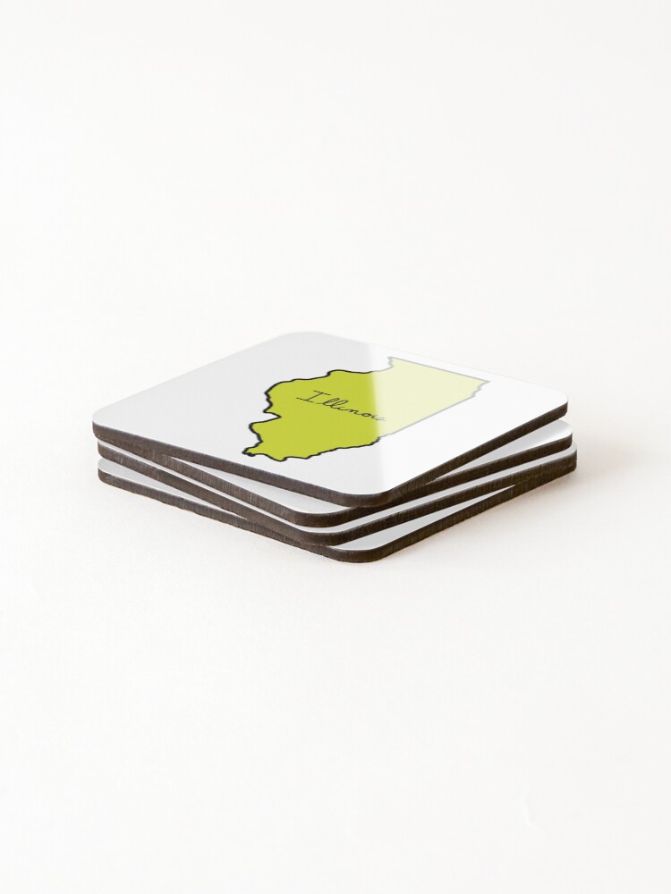 Thumbnail 4 of 5, Coasters (Set of 4), Illinois designed and sold by RMSdesigns.
