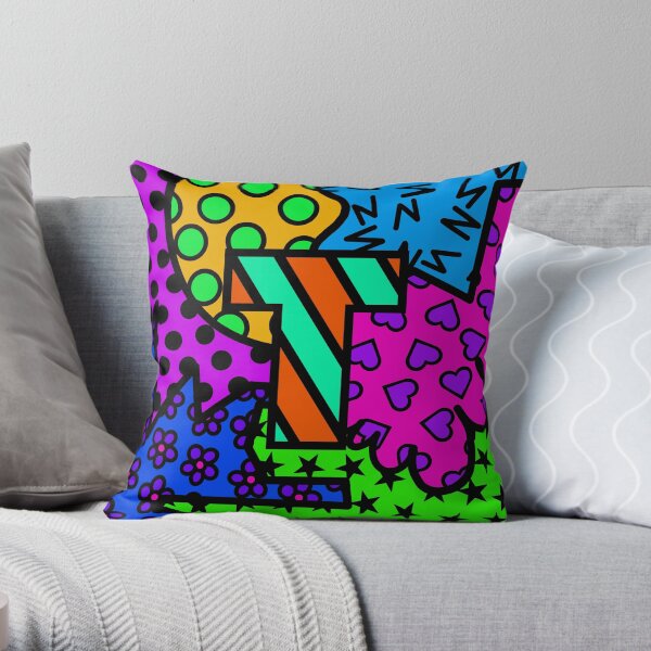 Alphabet Series - Letter T Throw Pillow
