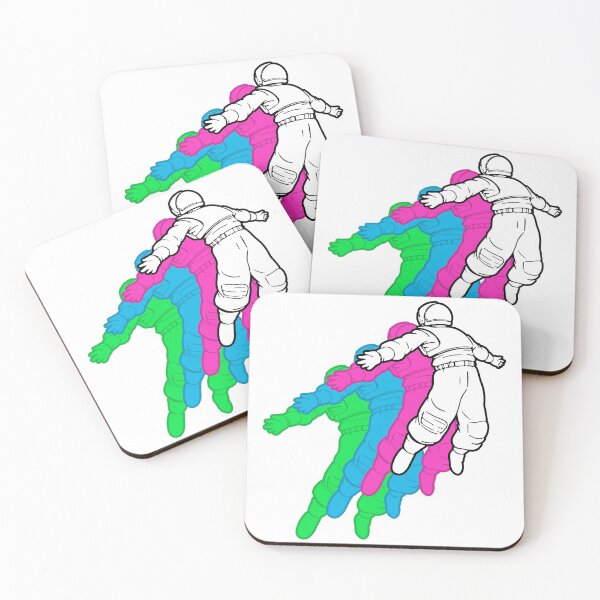 Item preview, Astronaut Open Arms Coloured Shadows designed and sold by ProjecTees.