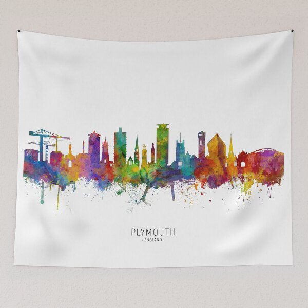 Item preview, Plymouth England Skyline designed and sold by ArtPrints.