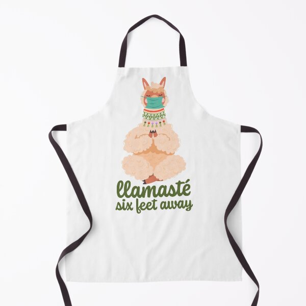 Item preview, LLamasté Six Feet Away Cute Social Distancing designed and sold by kwillhoite.