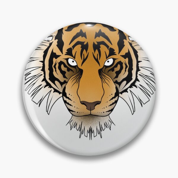 Item preview, Tiger in neotraditional style, like tattoo or sticker designed and sold by Rasenco.