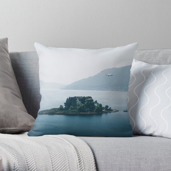 Pontikonisi Island - Greece Throw Pillow