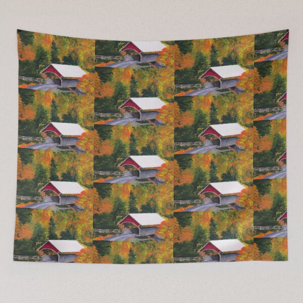 Item preview, Fall Covered Bridge designed and sold by Russell Halsema.