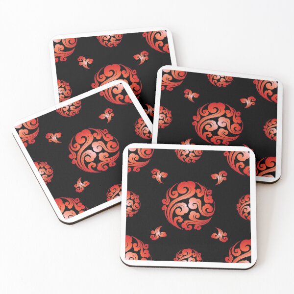 Item preview, Asian Cloud Pattern Chinese Cloud Black and Red Burst Design designed and sold by Reeks808.