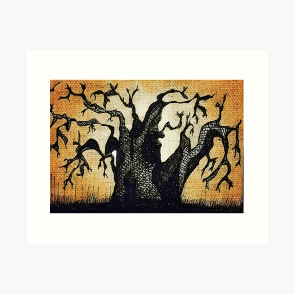 Baobab Sunset Art Print