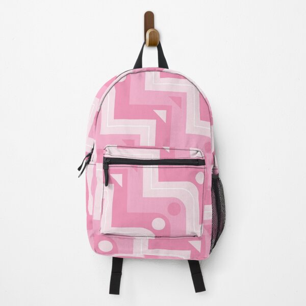 Item preview, Angular & Curved Stairs Geometric Pattern – Pink designed and sold by RoguePatterns.