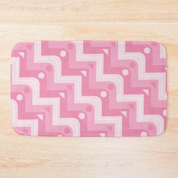 Item preview, Angular & Curved Stairs Geometric Pattern – Pink designed and sold by RoguePatterns.