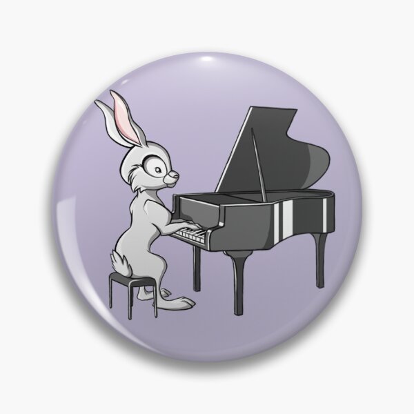 Item preview, Rabbit playing the piano | purple designed and sold by MusicDraw.