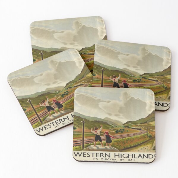 Item preview, retro Western Highlands designed and sold by CorasPosters.