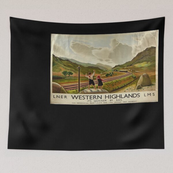 Item preview, retro Western Highlands designed and sold by CorasPosters.
