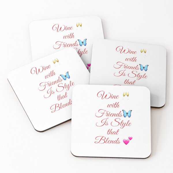 Item preview, Wine with Friends is Style that Blends Cute designed and sold by mcinnesstore.