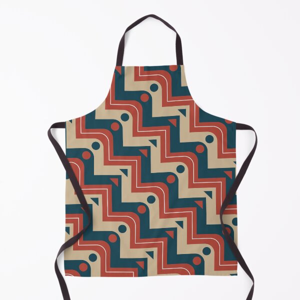 Artikelvorschau, Angular & Curved Stairs Geometric Pattern - Retro 70er Jahre entworfen und verkauft von RoguePatterns.