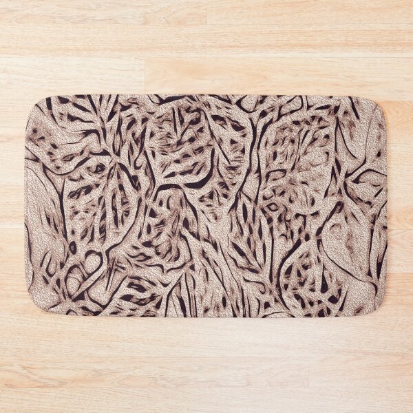 Item preview, Stylish outlined sketch of fall leaves platinum gold pattern designed and sold by SulkaCreative.