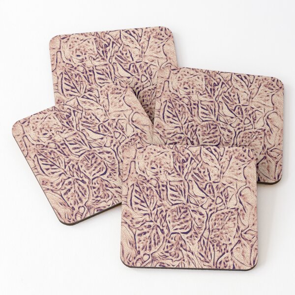 Item preview, Stylish outlined sketch of fall leaves copper pattern designed and sold by SulkaCreative.