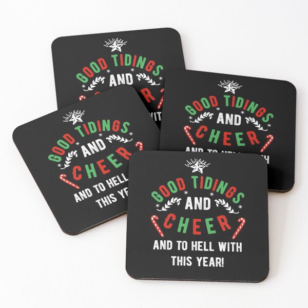 Item preview, Good Tidings and Cheer and To Hell With This Year designed and sold by RainbowPandas.