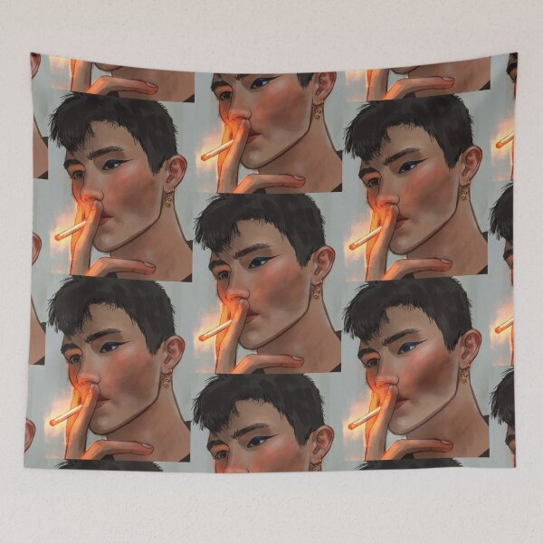Item preview, Korean Guy Smoking Cigarette designed and sold by aydn-tee.