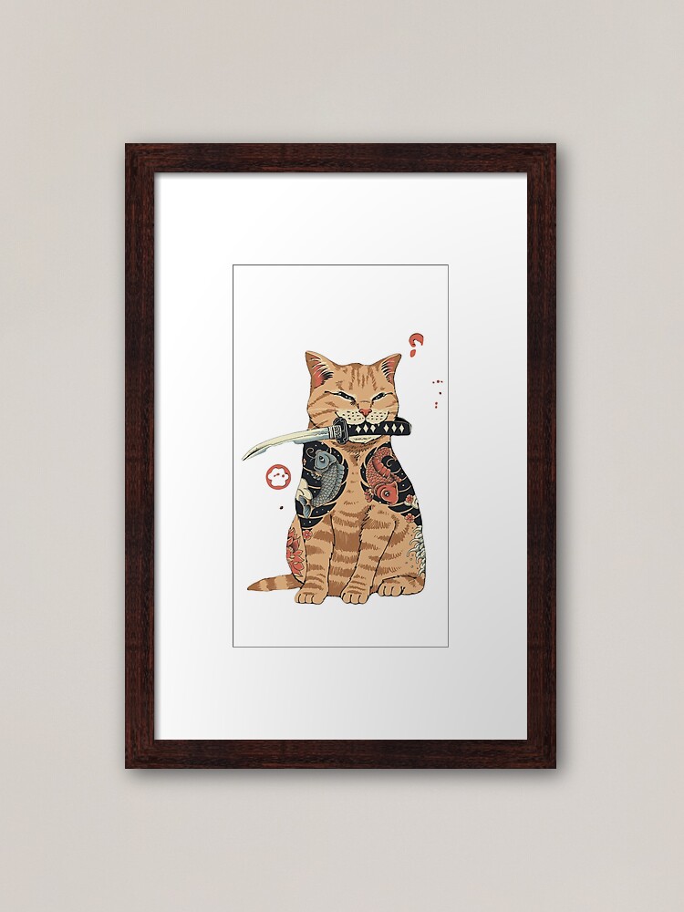 Anime cat with knife Art Board Print for Sale by luna store