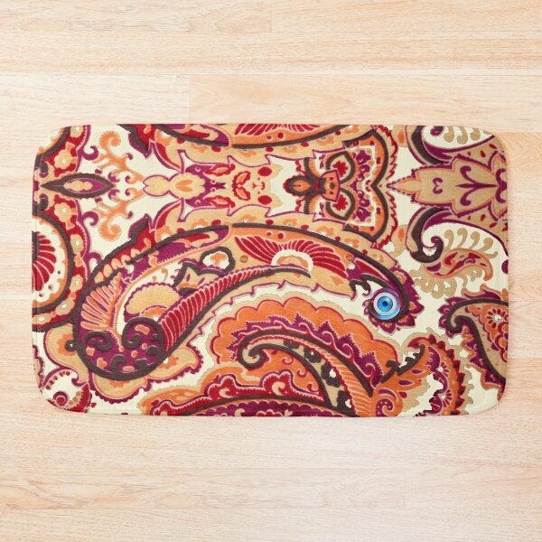 Item preview, Mati Evil Eye Orange Red Black Paisley Kiki Collection designed and sold by Yiorgos Designs.