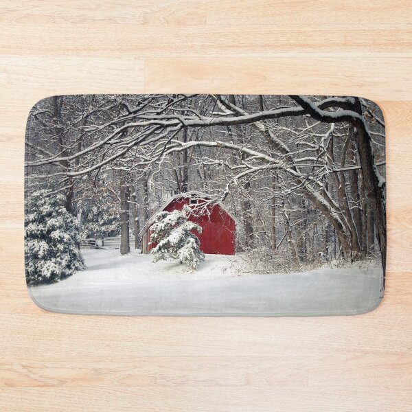Item preview, Red Barn in the Snow designed and sold by Frankie Cat Photography.