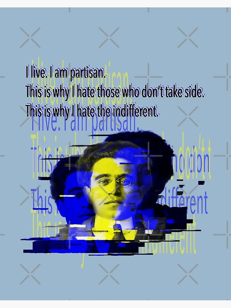 Lámina rígida for Sale con la obra «Gramsci: odio a los