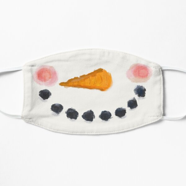 Carrot nose snowman mask Flat Mask