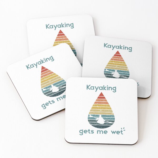 Item preview, kayaking gets me wet - vintage water drop designed and sold by Rooks-Artworks.