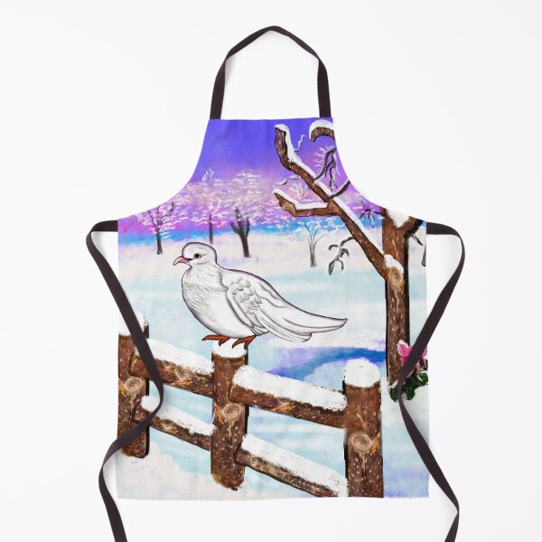 Item preview, Snow dove of Peace - white dove in tranquil winter scenery designed and sold by Artonmytee.