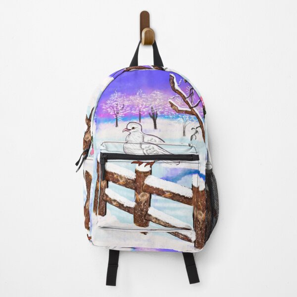 Item preview, Snow dove of Peace - white dove in tranquil winter scenery designed and sold by Artonmytee.