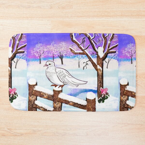 Item preview, Snow dove of Peace - white dove in tranquil winter scenery designed and sold by Artonmytee.