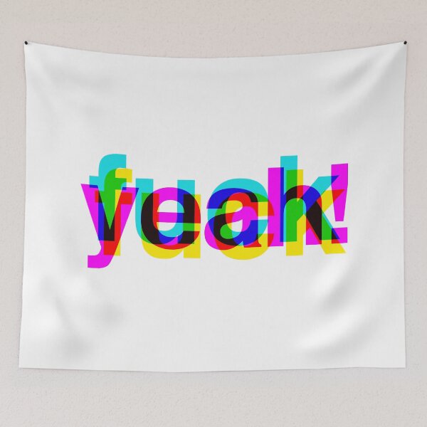 Item preview, Fuck Yeah! flat 3d glitchy design  designed and sold by AznavourByKarin.