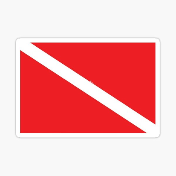 "Dive flag" Sticker for Sale by Rcrino Redbubble