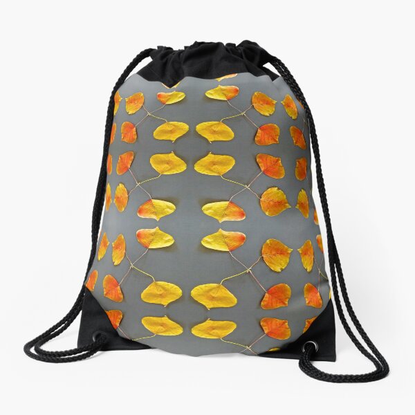 Autumn Leaves Circle Drawstring Bag