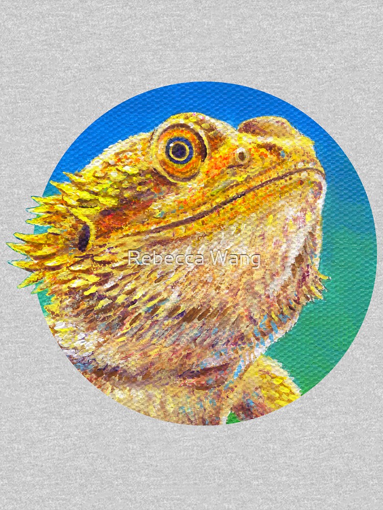Thumbnail 5 of 5, Kids Pullover Hoodie, Bearded Dragon Lizard Portrait designed and sold by Rebecca Wang.