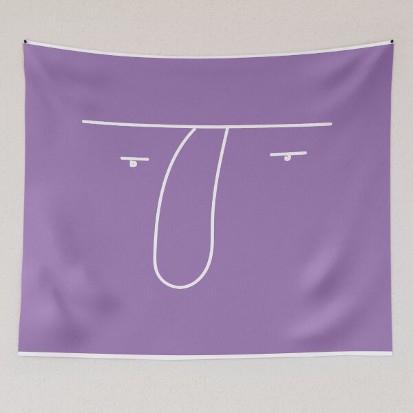 Item preview, Art Print - Purple Glum Face - Hand Drawn - Illustration designed and sold by CCDesign.