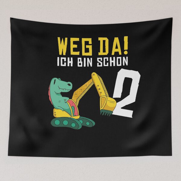 Item preview, Kinder 2. Geburtstag Bagger Dino Dinosaurier  designed and sold by JonasDesign.