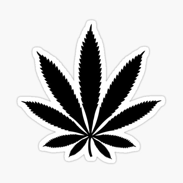 Black Weed Sticker