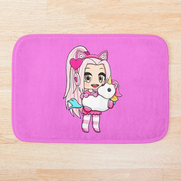 Funneh Roblox Bath Mats Redbubble - roblox little leah plays best looking mermaid in the world
