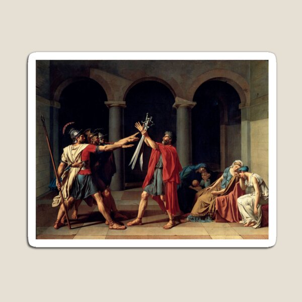 Aperçu de l'œuvre Beaux-arts: Jacques-Louis David - Le serment d'Horatii créée et vendue par The Great  Art.