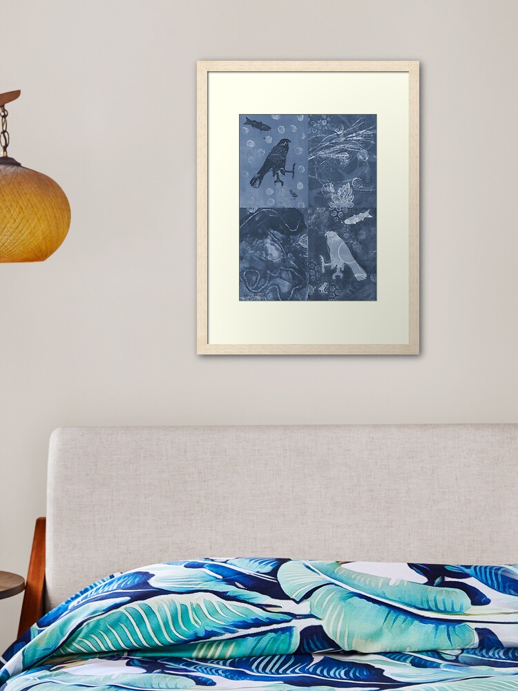 Thumbnail 2 of 7, Framed Art Print, Birds in the multiverse designed and sold by ElenaWhiskers.