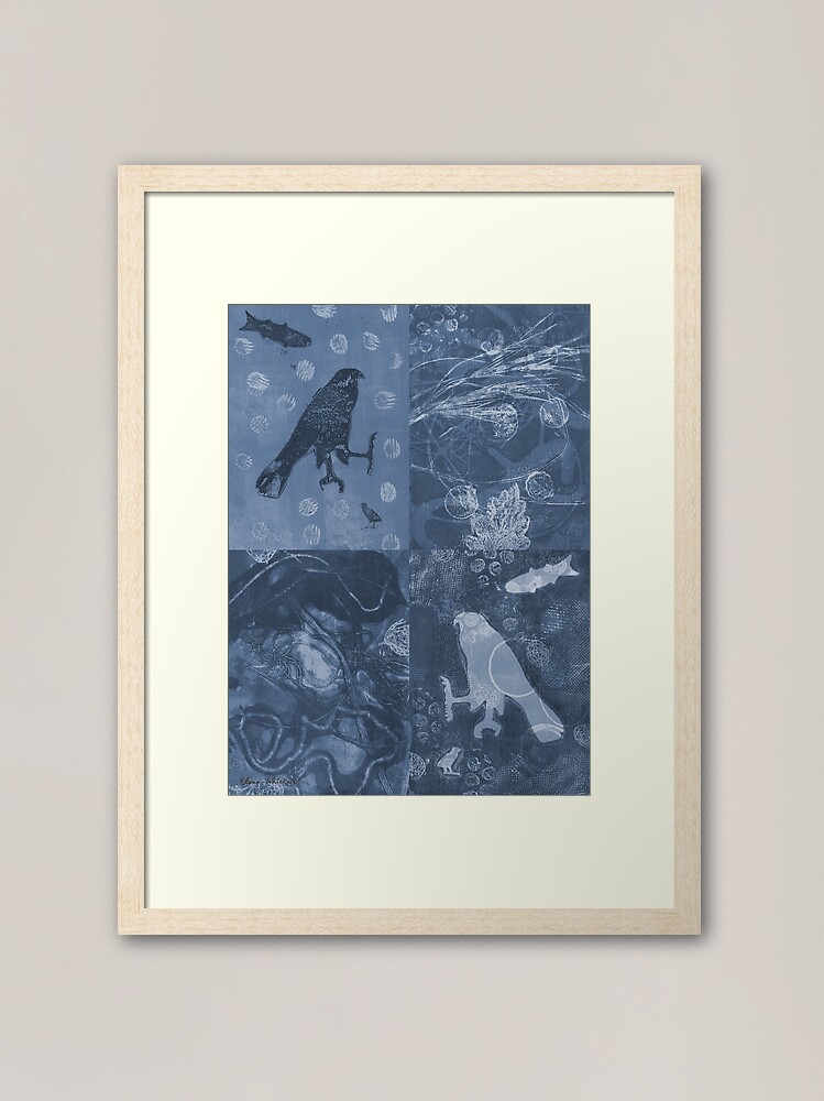 Thumbnail 1 of 7, Framed Art Print, Birds in the multiverse designed and sold by ElenaWhiskers.