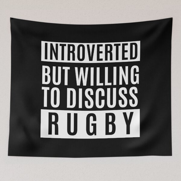 Item preview, Introverted But Willing To Discuss Rugby designed and sold by m95sim.