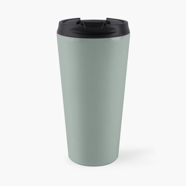 Inducing Serenity Greyish Blue Green Solid Color Pairs To Sherwin Williams Jasper Stone SW 9133 Travel Mug