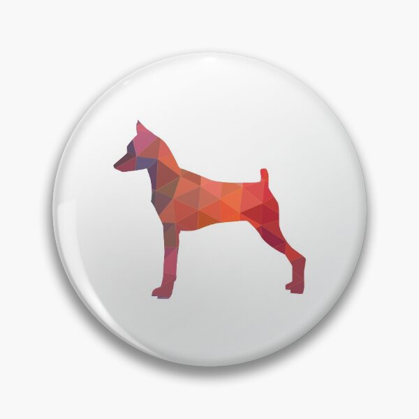 Min Pin Colorful Geometric Pattern Silhouette Orange Pin