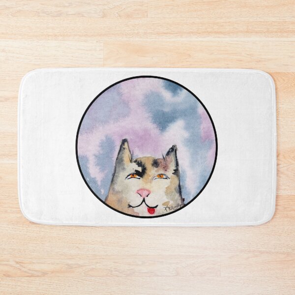Item preview, Derpy Cat Watercolor Portrait designed and sold by Deromilly.