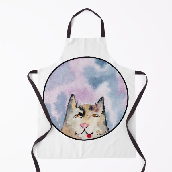 Item preview, Derpy Cat Watercolor Portrait designed and sold by Deromilly.