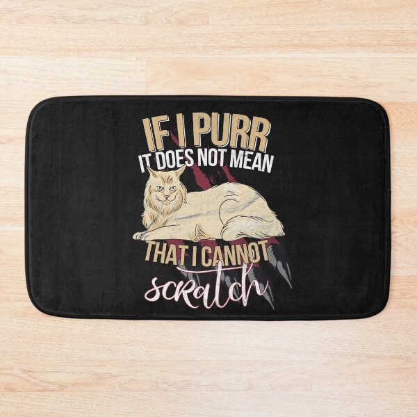 Item preview, domestic cat purrs and scratches funny cat sayings designed and sold by honksunited.