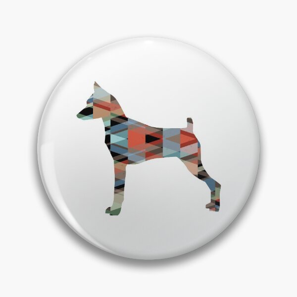 Min Pin Colorful Geometric Pattern Silhouette Plaid Pin
